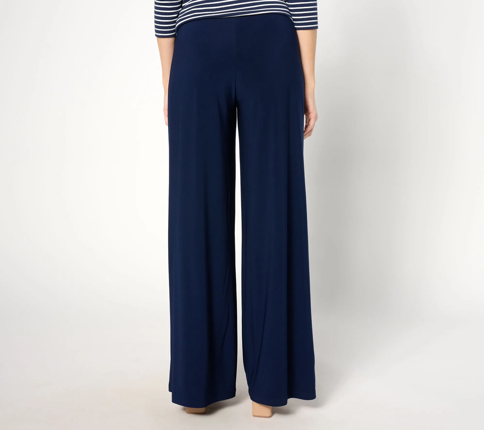 "As Is" Dennis Basso Regular Italia Knit Wide Leg Pants