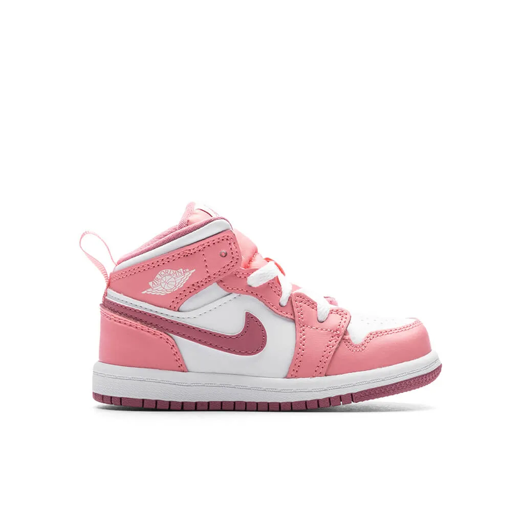 Air Jordan 1 Mid (TD) - Coral Chalk/Desert Berry/White