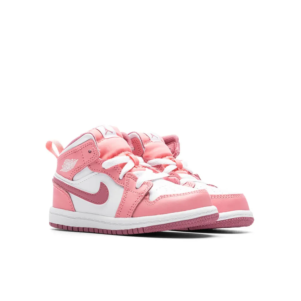 Air Jordan 1 Mid (TD) - Coral Chalk/Desert Berry/White