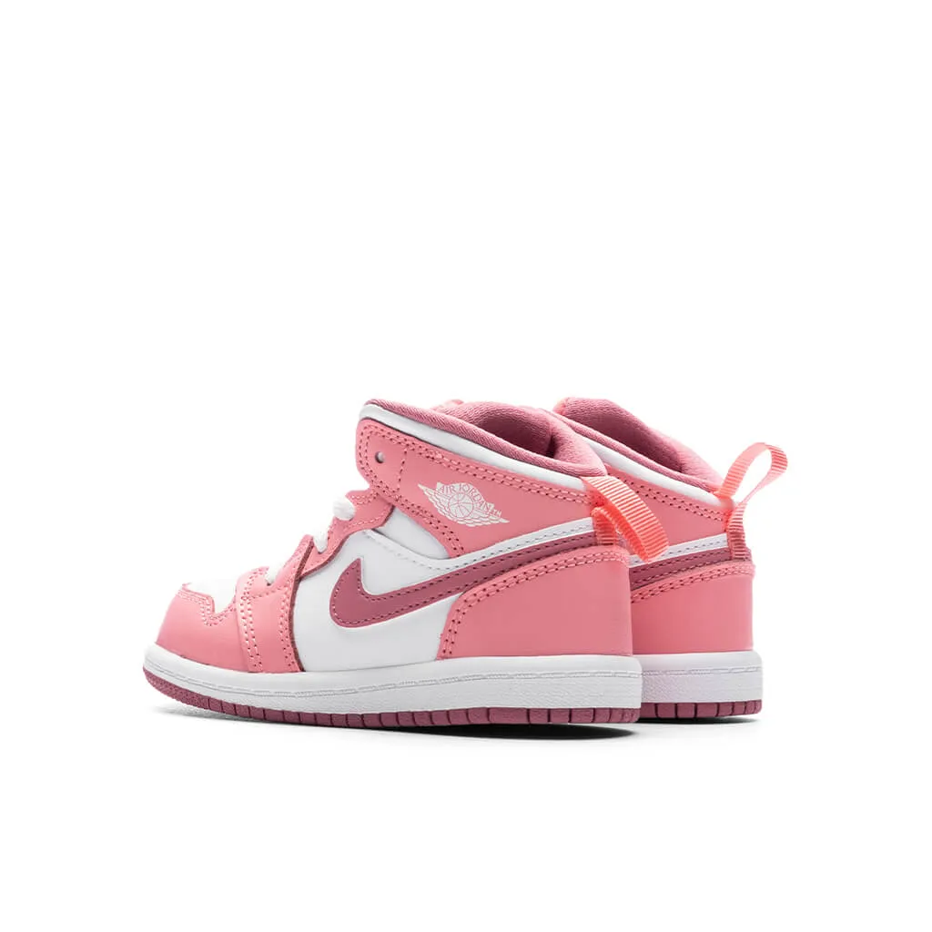 Air Jordan 1 Mid (TD) - Coral Chalk/Desert Berry/White