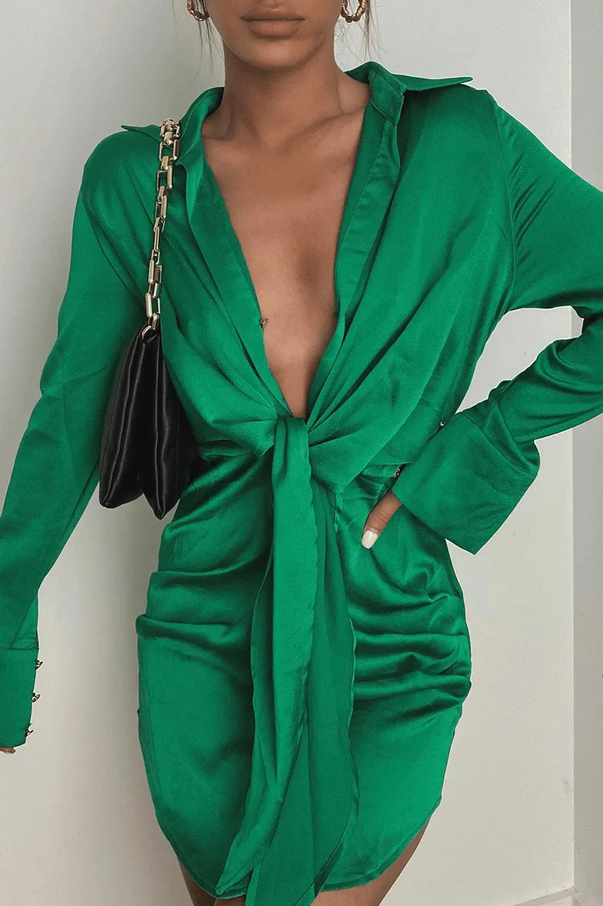 Aja Mini Dress - Green