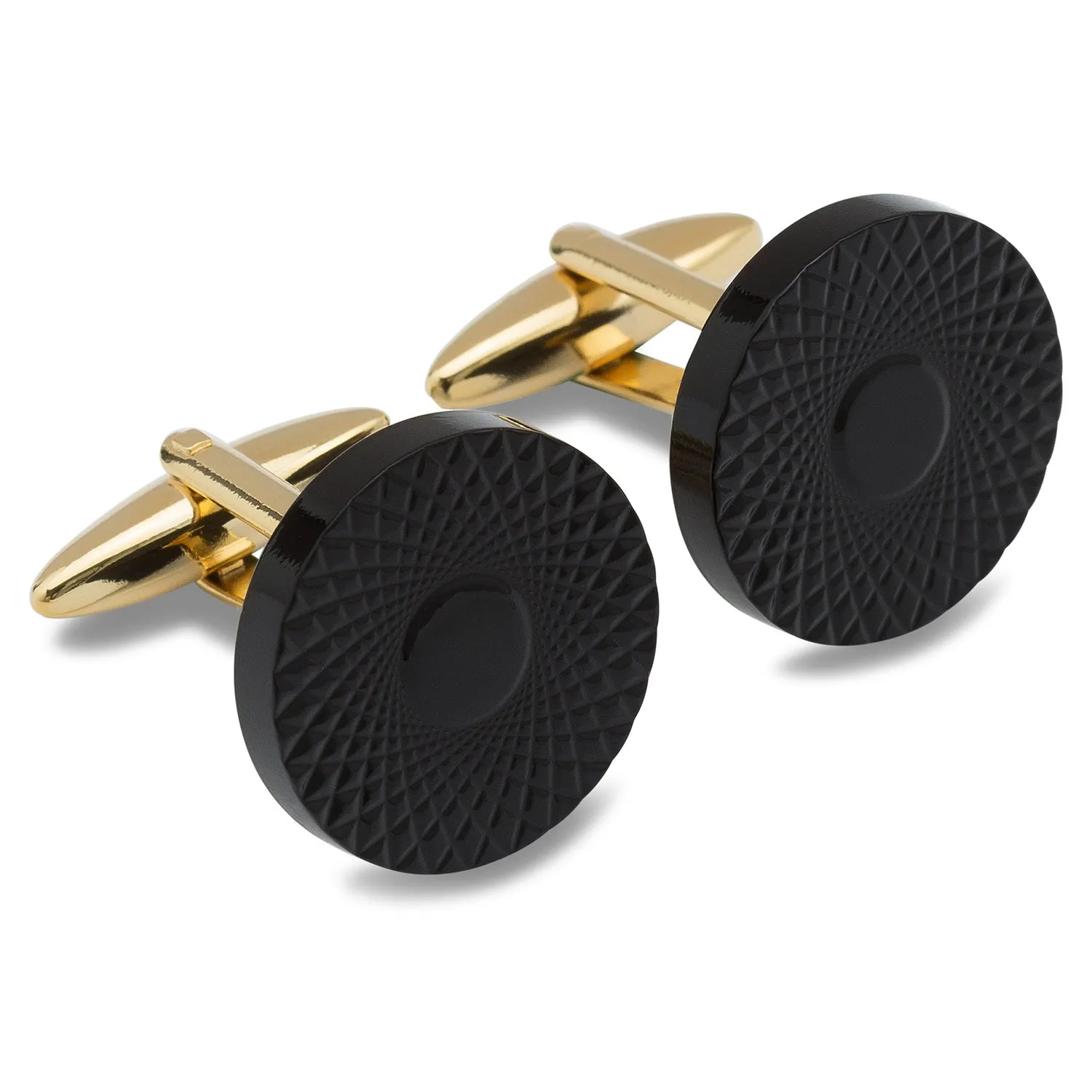 All in Black and Gold Cufflinks