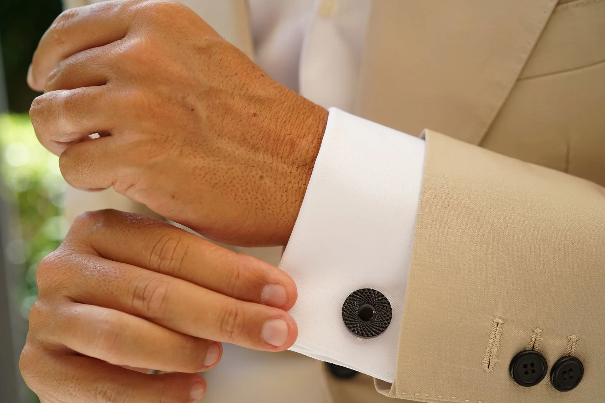 All in Black and Gold Cufflinks