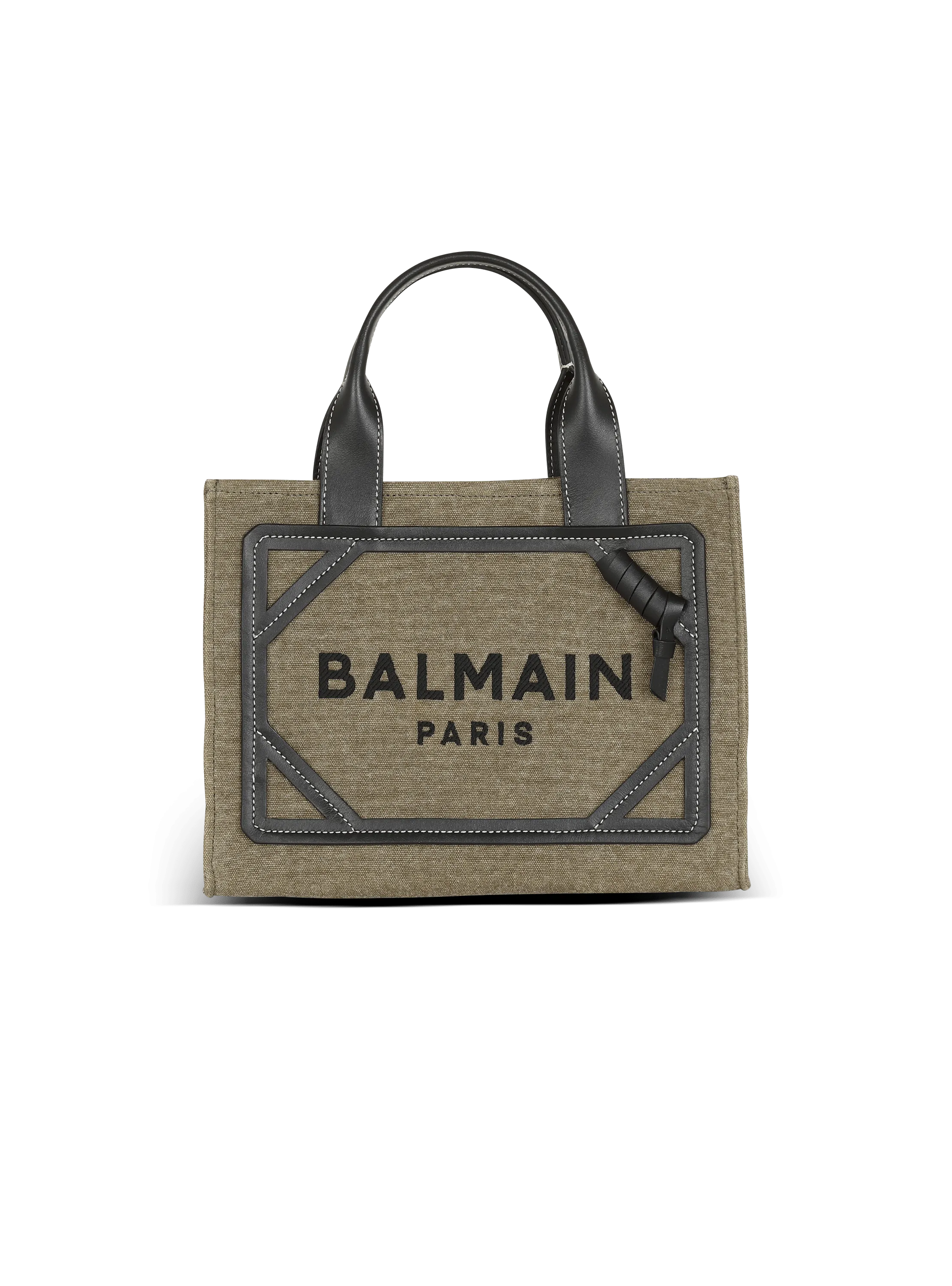 B-Army small tote bag in canvas and leather