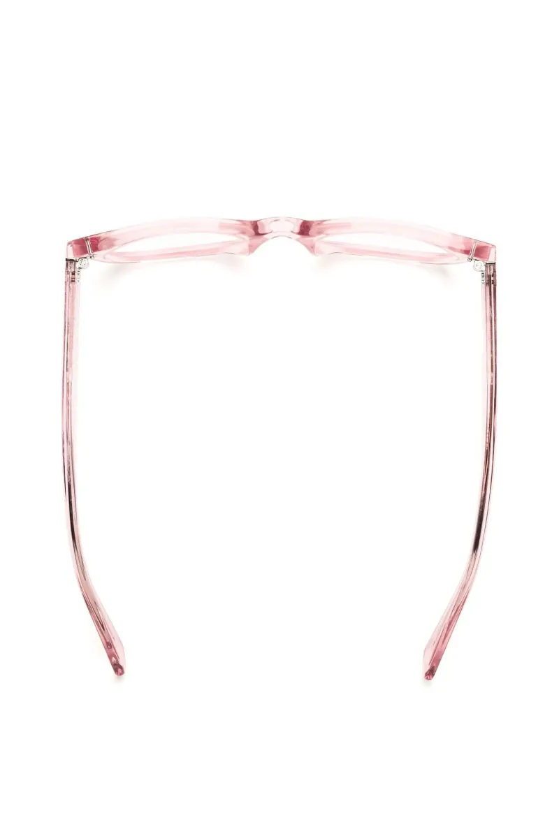 Bixby Reading Glasses - Polished Clear Pink