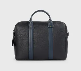 Blue leather briefcase