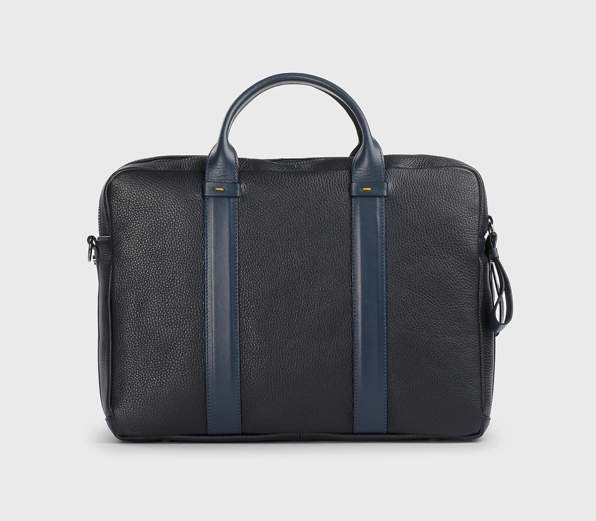 Blue leather briefcase