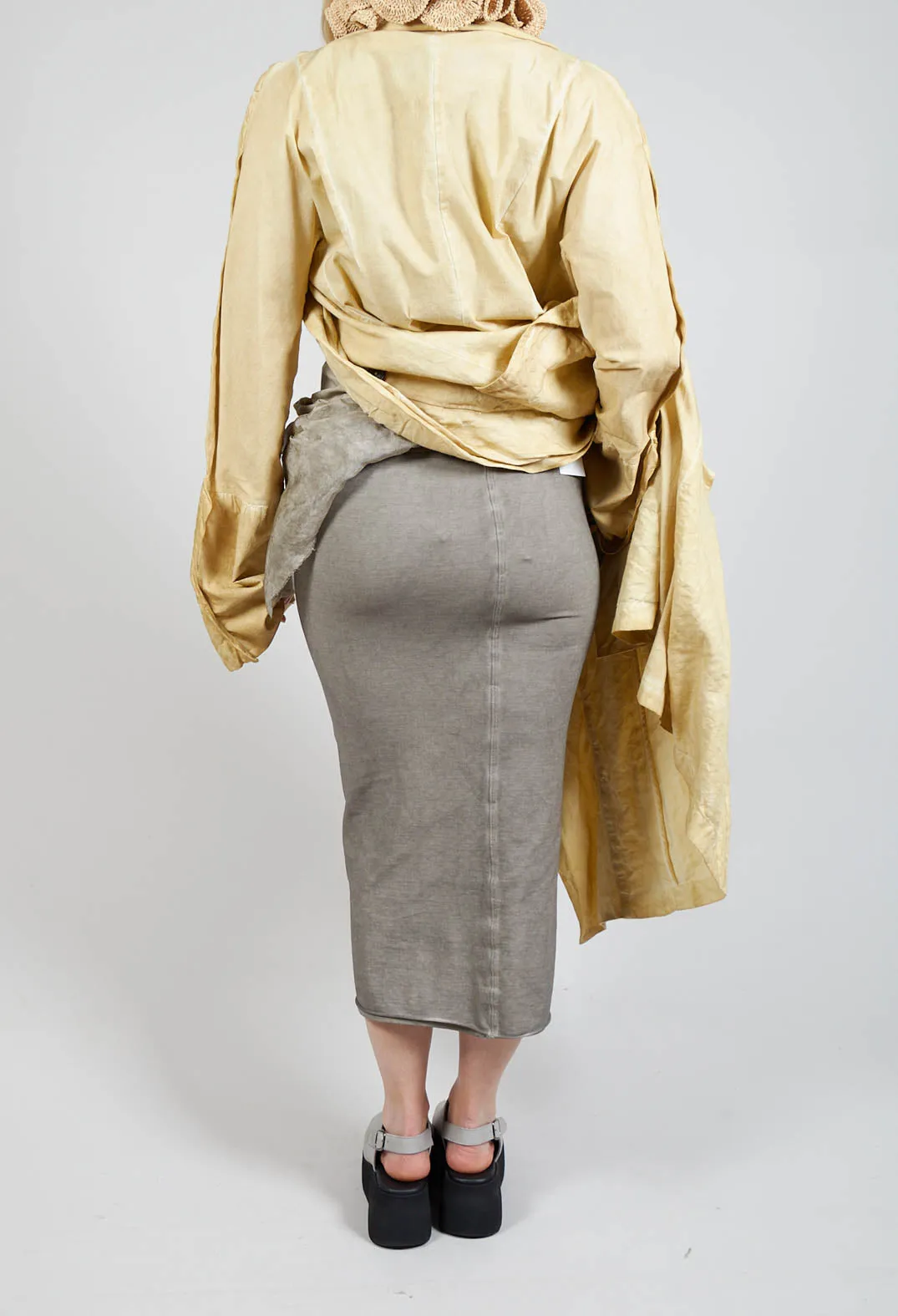 Bodycon Pencil Skirt in Hay Cloud