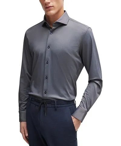 Boss P-Hank Nylon Blend Slim Fit Performance Dress Shirt