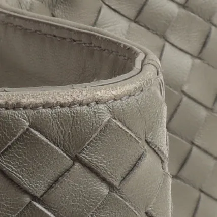 BOTTEGA VENETA Intrecciato Large Chain Tote - Gray - OUTLET FINAL SALE