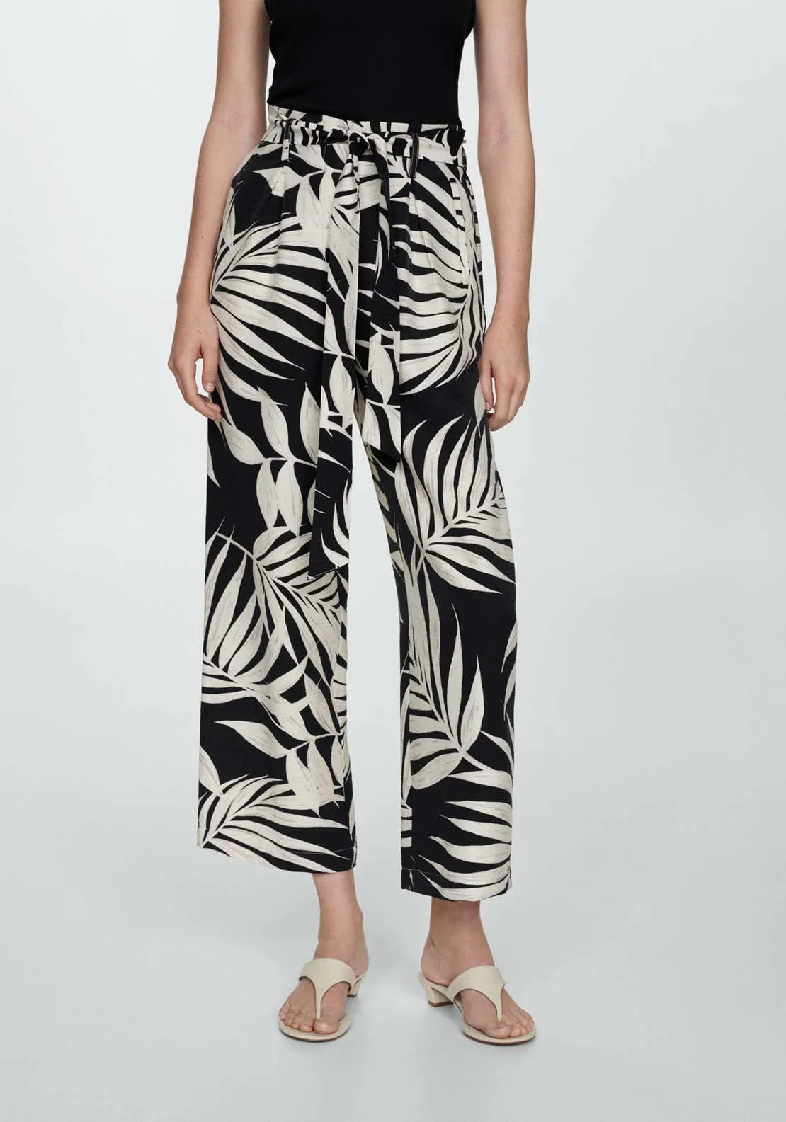 Bow printed trouser