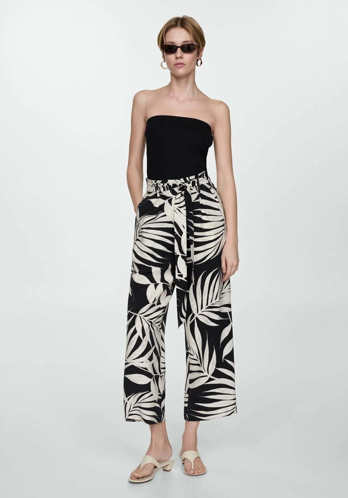 Bow printed trouser