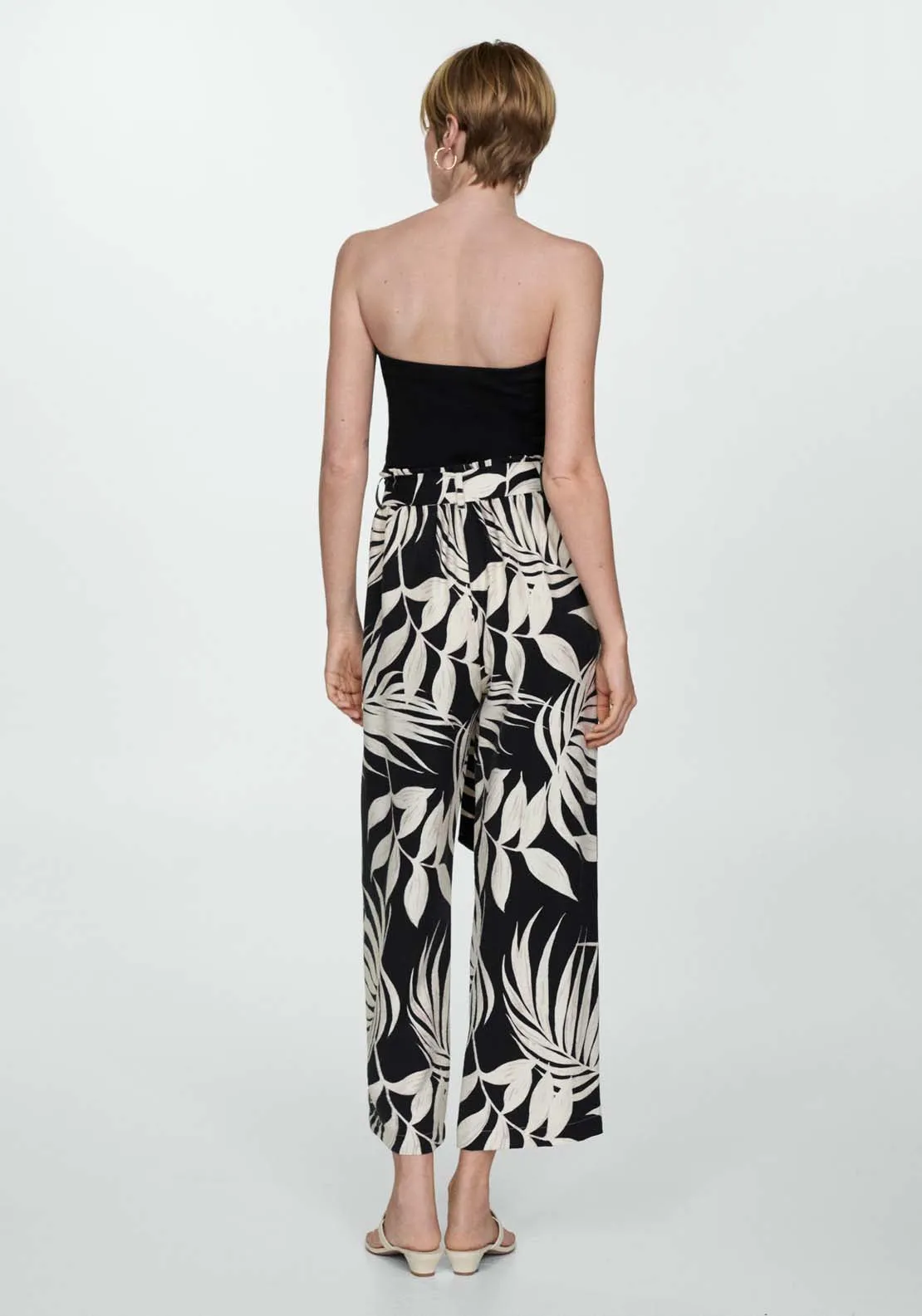 Bow printed trouser