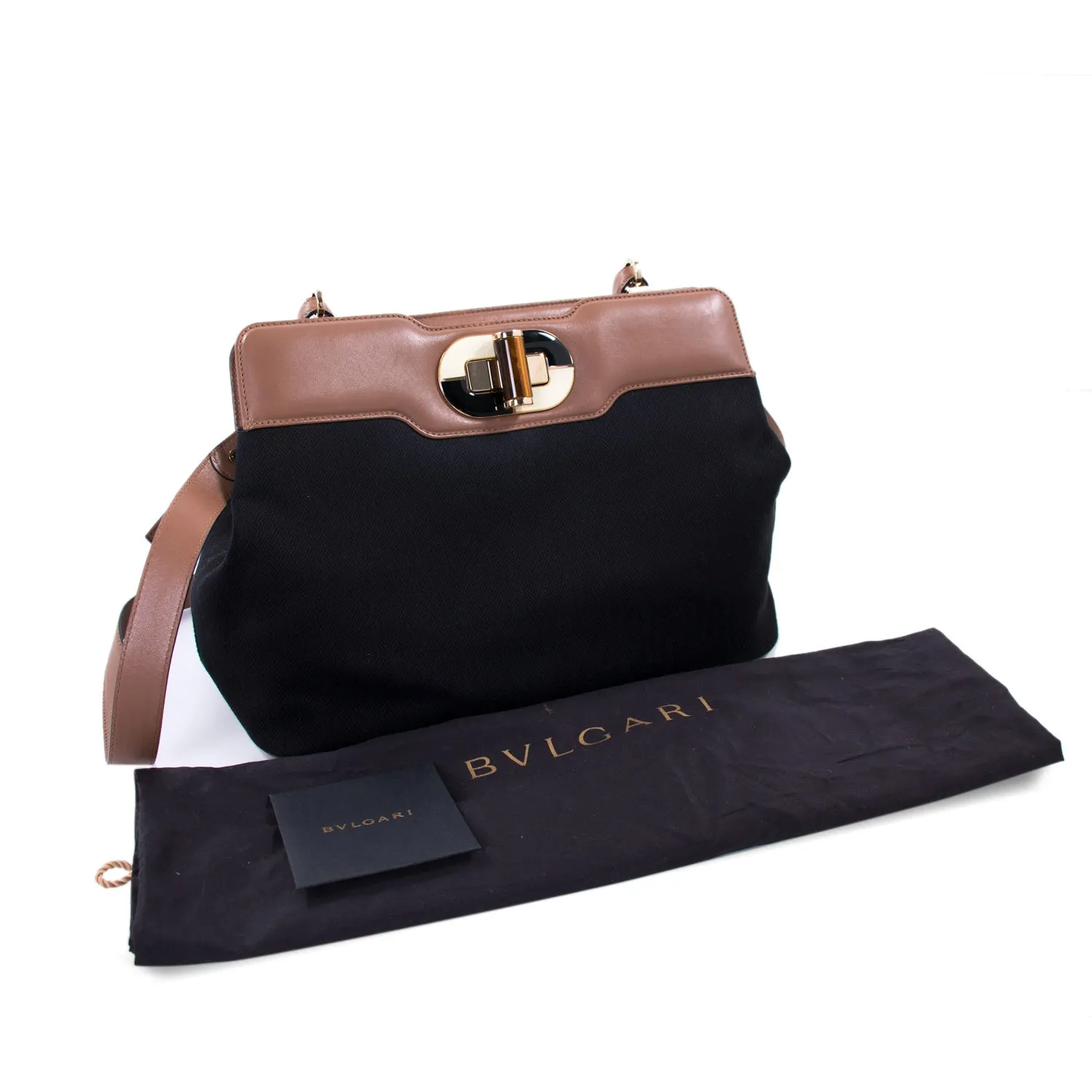 Bvlgari Isabella Rossellini Canvas Satchel