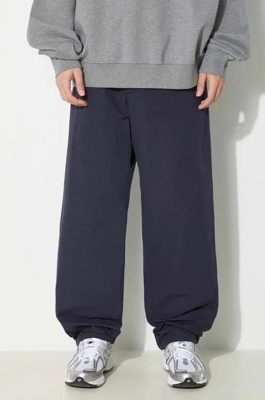 Carhartt WIP cotton trousers Calder Pant navy blue color I033128.1CGD