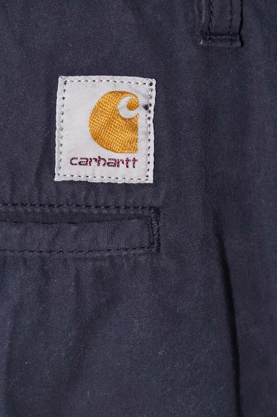 Carhartt WIP cotton trousers Calder Pant navy blue color I033128.1CGD