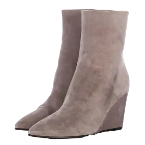 CARLOTA LIGHT GREY SUEDE BOOTIES