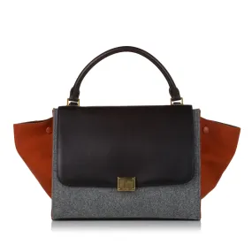 Celine Medium Tricolor Trapeze Satchel (SHG-32726)