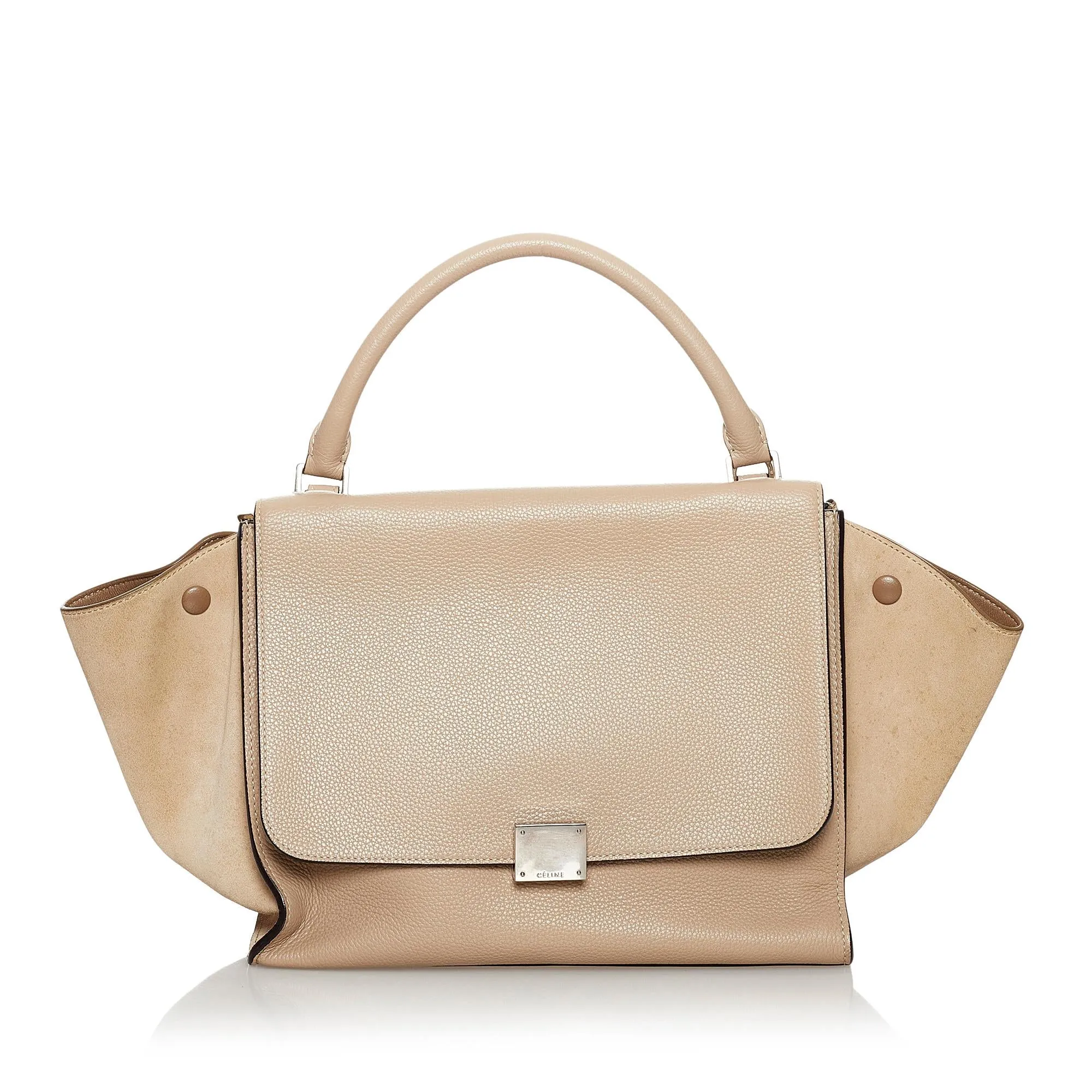 Celine Trapeze Leather Satchel (SHG-31080)