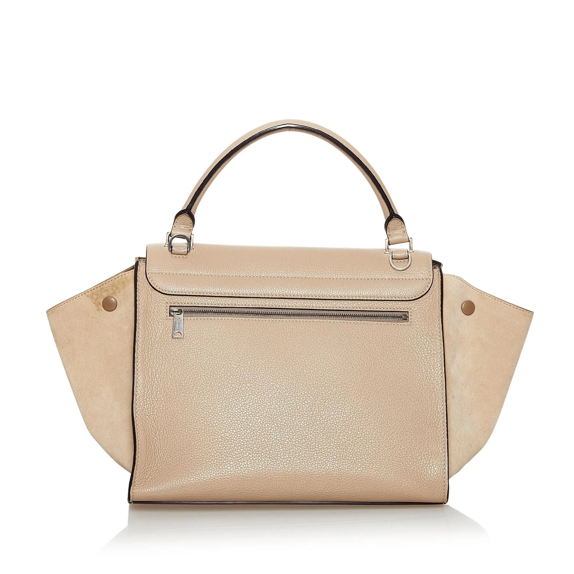 Celine Trapeze Leather Satchel (SHG-31080)