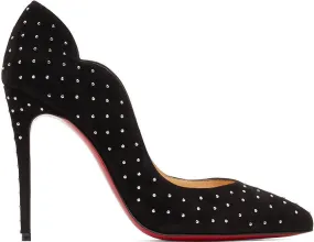 Christian Louboutin Black Suede Hot Chick 100mm Heels