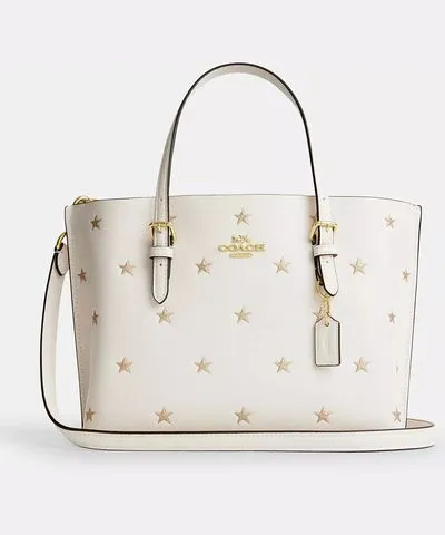 Coach Mollie Tote Bag 25 With Star Print