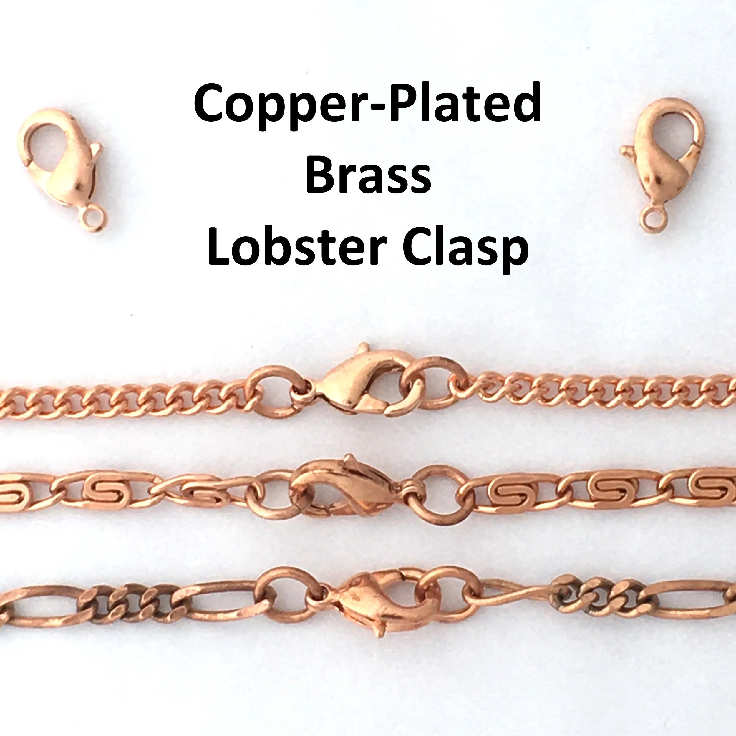 Custom Necklace Chain Copper Cuban Curb Chain Necklace NCC72 Medium 5mm Solid Copper Cuban Curb Chain Necklace Custom Sizes