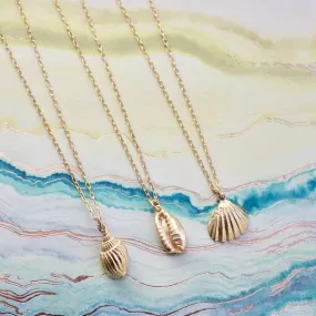 Dainty Cast Shell Charm Necklace