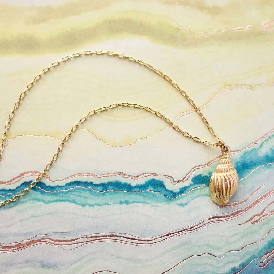 Dainty Cast Shell Charm Necklace