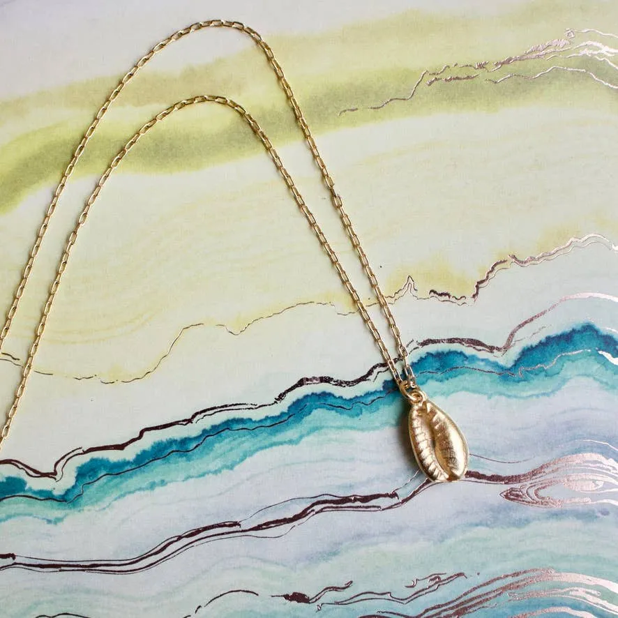 Dainty Cast Shell Charm Necklace