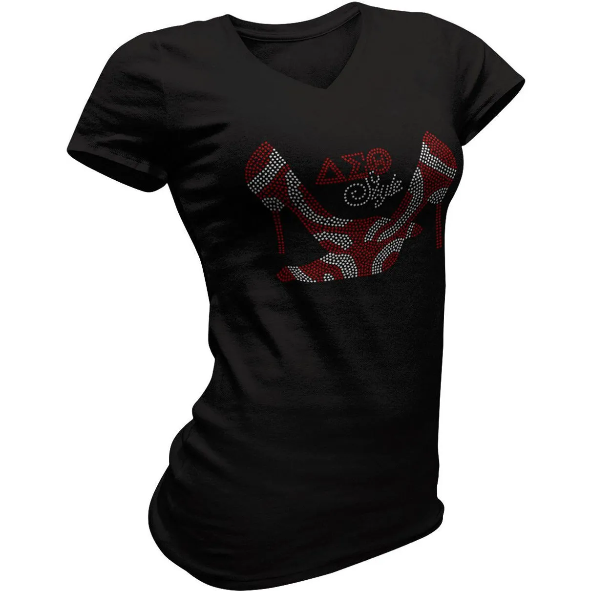 Delta Sigma Theta Style Pumps Rhinestone Tee