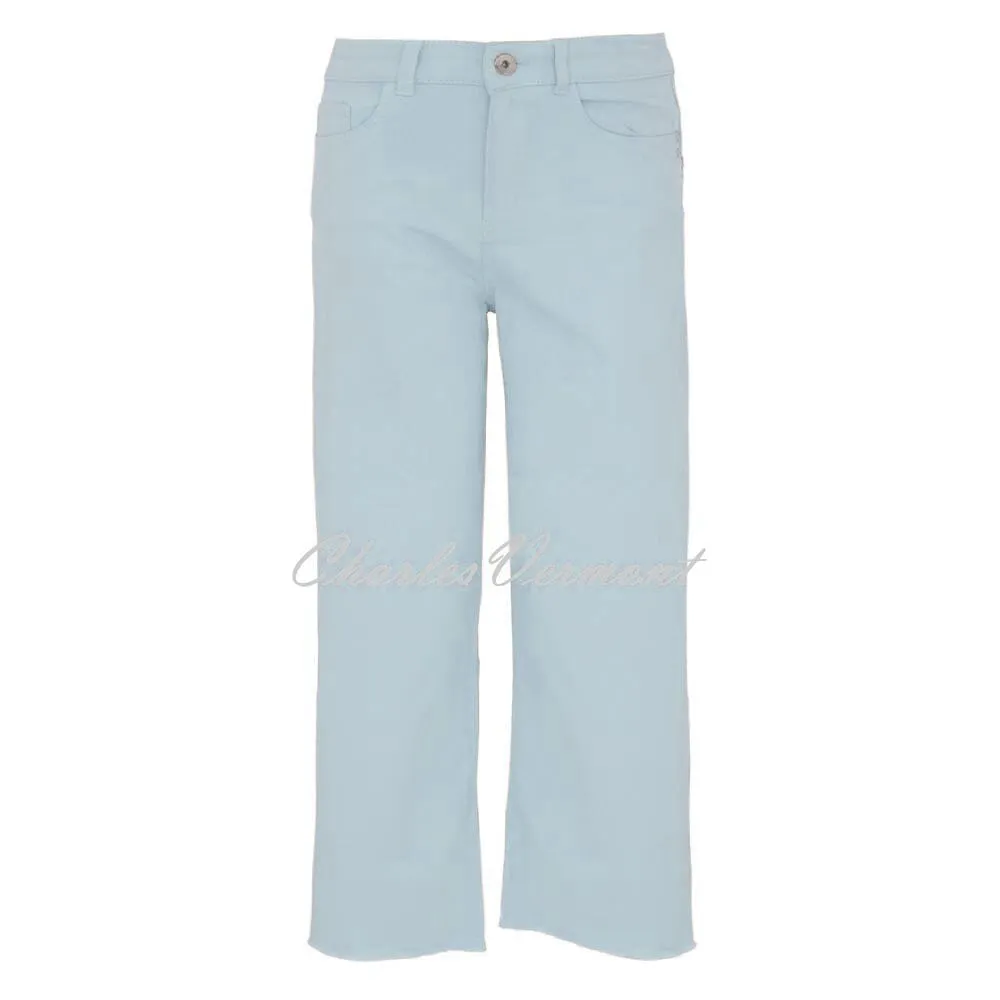 Dolcezza Cropped Wide Leg Jean - Style 23206 (Powder Blue)