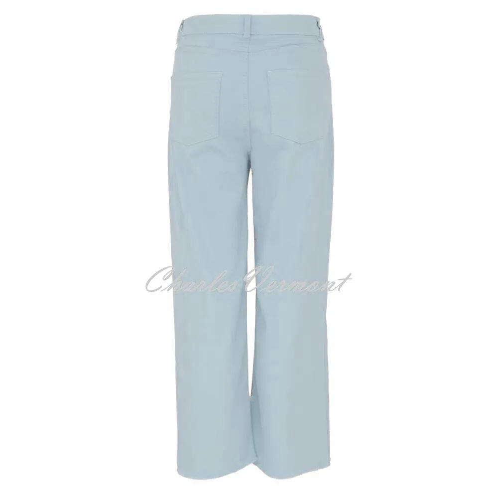 Dolcezza Cropped Wide Leg Jean - Style 23206 (Powder Blue)