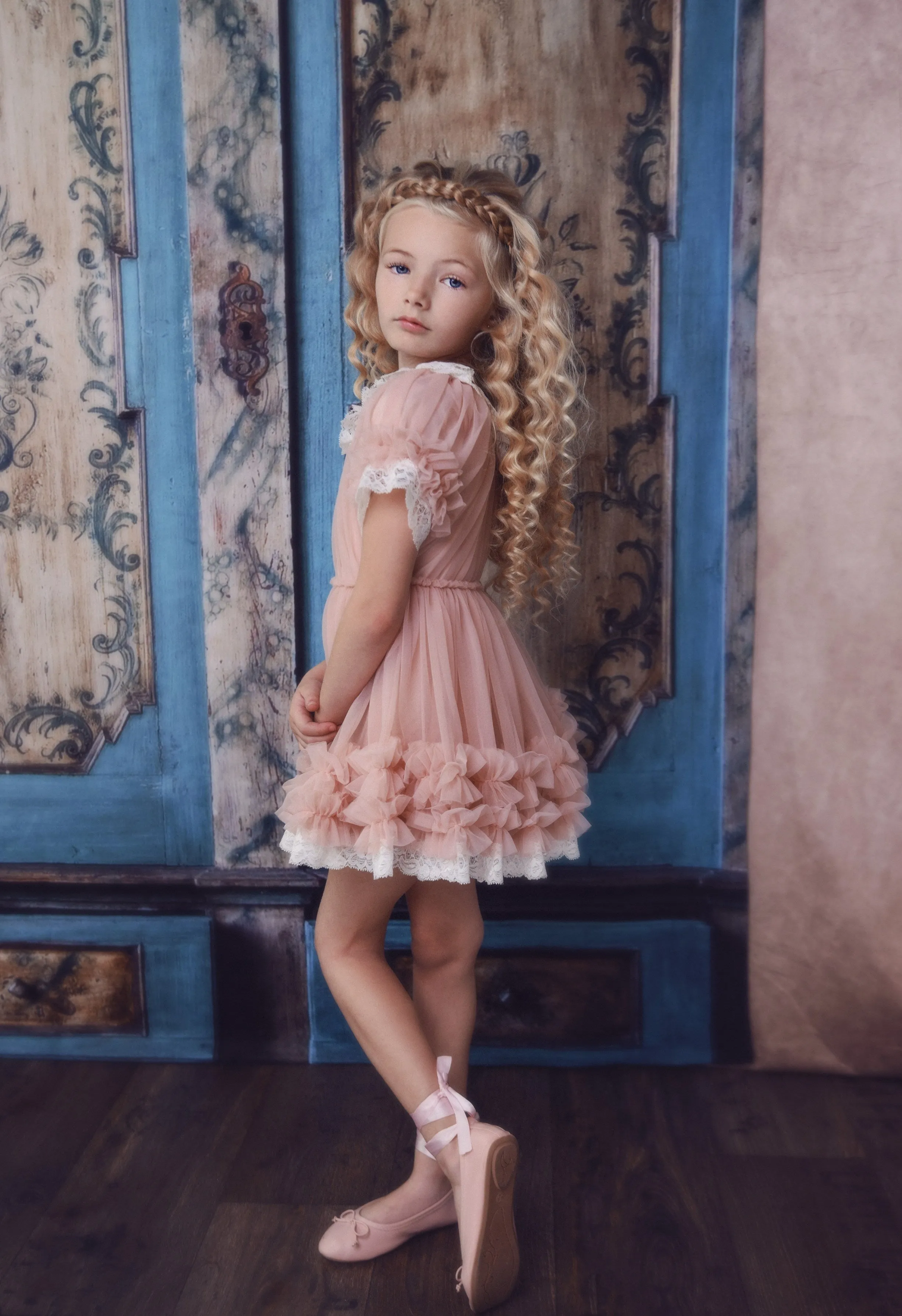 DOLLY by Le Petit Tom  PORCELAIN DOLLY DRESS ballet pink