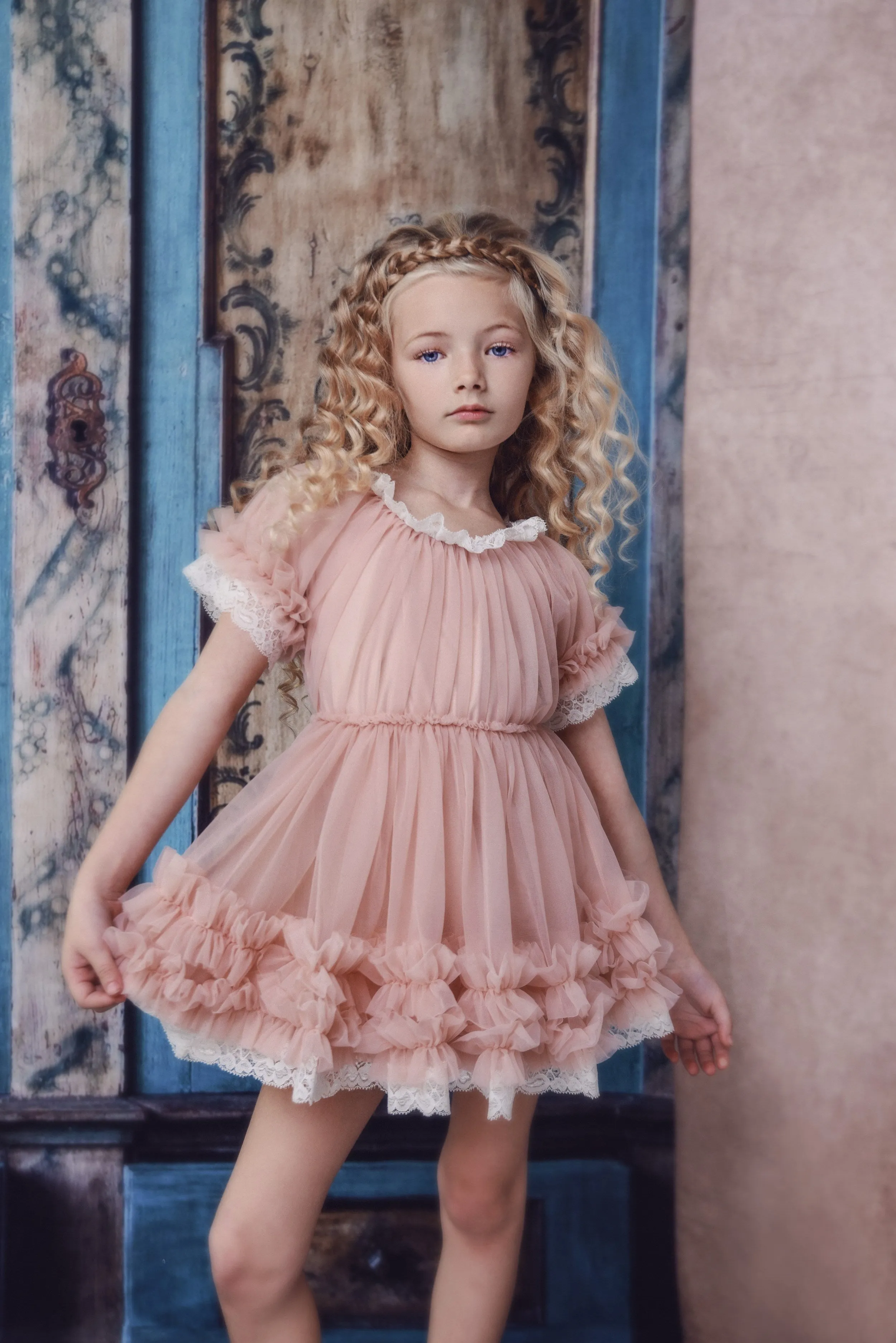 DOLLY by Le Petit Tom  PORCELAIN DOLLY DRESS ballet pink