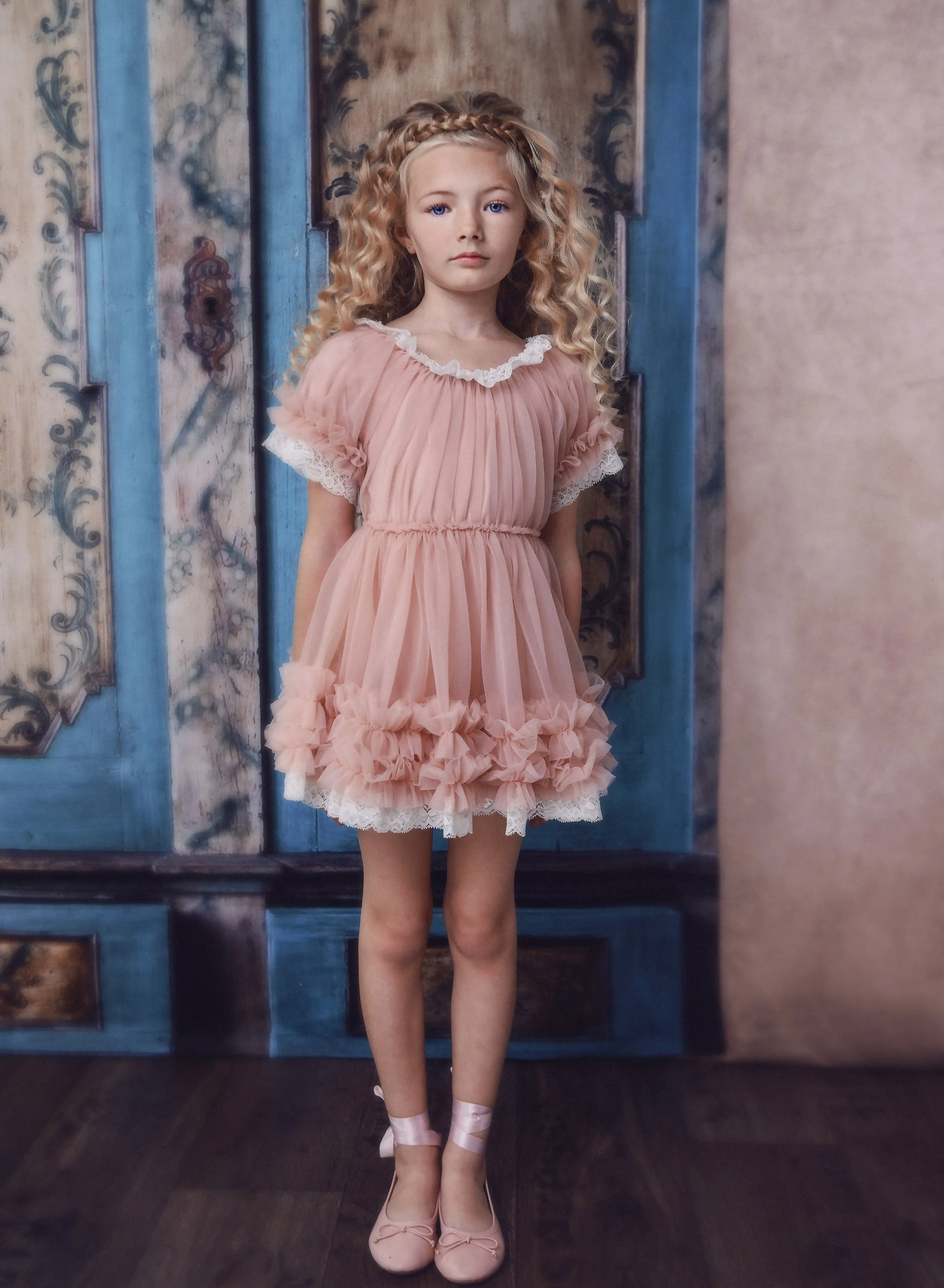 DOLLY by Le Petit Tom  PORCELAIN DOLLY DRESS ballet pink