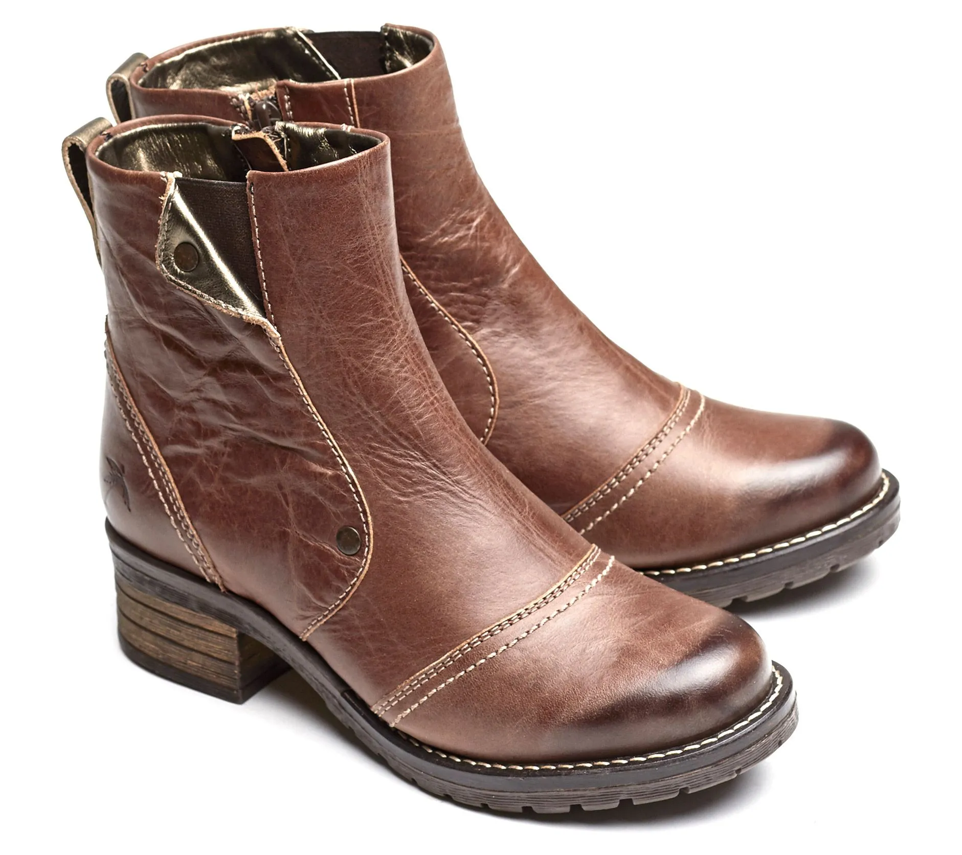 Dromedaris Leather Ankle Boots - Kassia