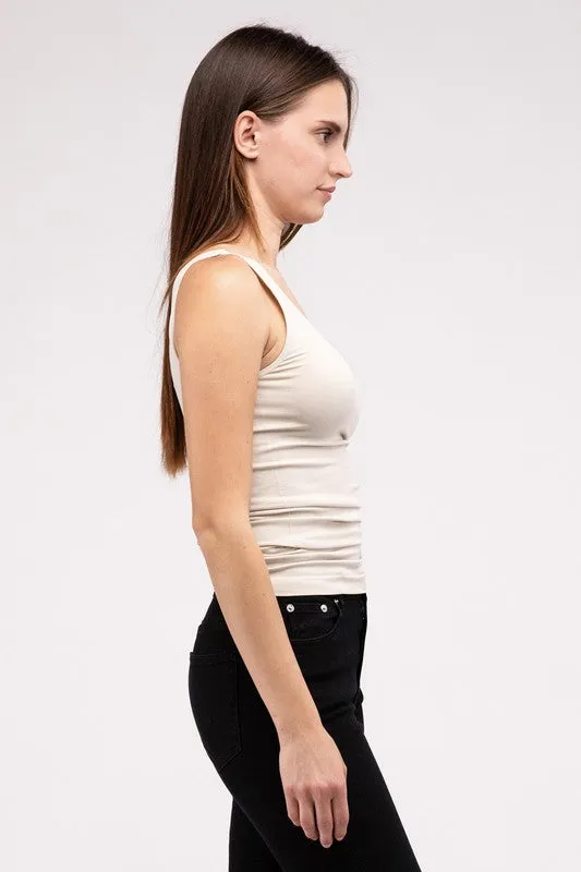 Easy Breezy Front & Back 2-Way V-Neck Seamless Tank