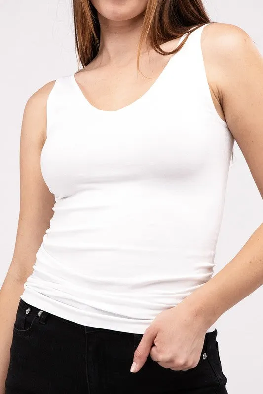 Easy Breezy Front & Back 2-Way V-Neck Seamless Tank