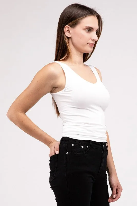 Easy Breezy Front & Back 2-Way V-Neck Seamless Tank