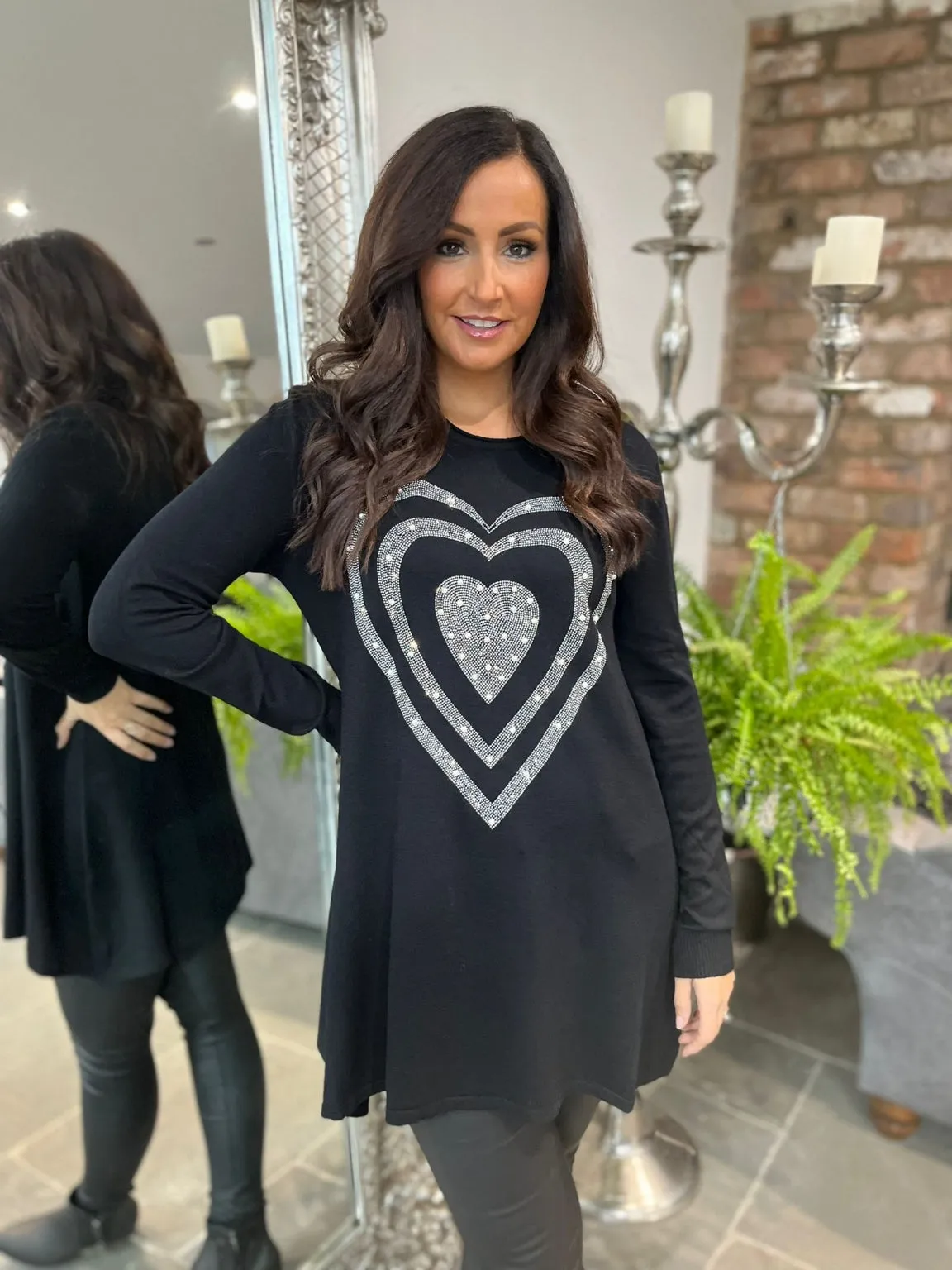 Embellished Multi Heart Fine Knit Quinn