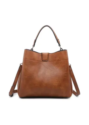 Faux Leather Adjustable Satchel