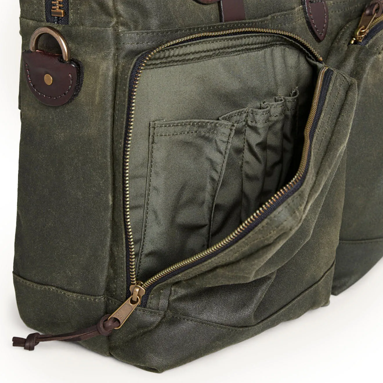 Filson 24-Hour Tin Cloth Briefcase Otter Green