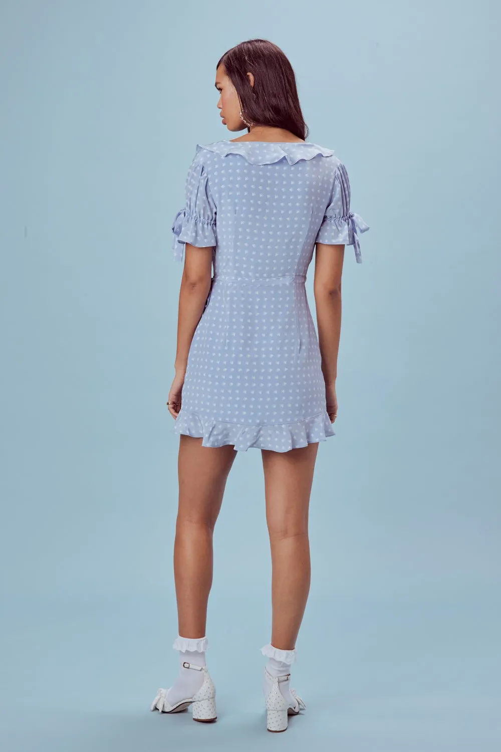 For Love and Lemons Sweetheart Mini Wrap Dress