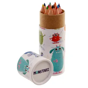 Fun Kids Colouring Pencil Tube - Monsters PCASE34