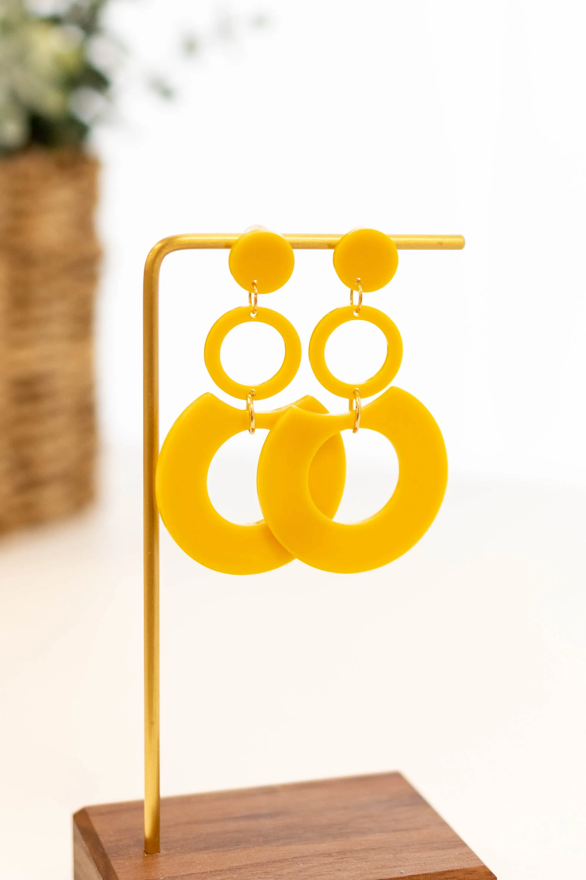 Funky Fresh Earrings, Yellow