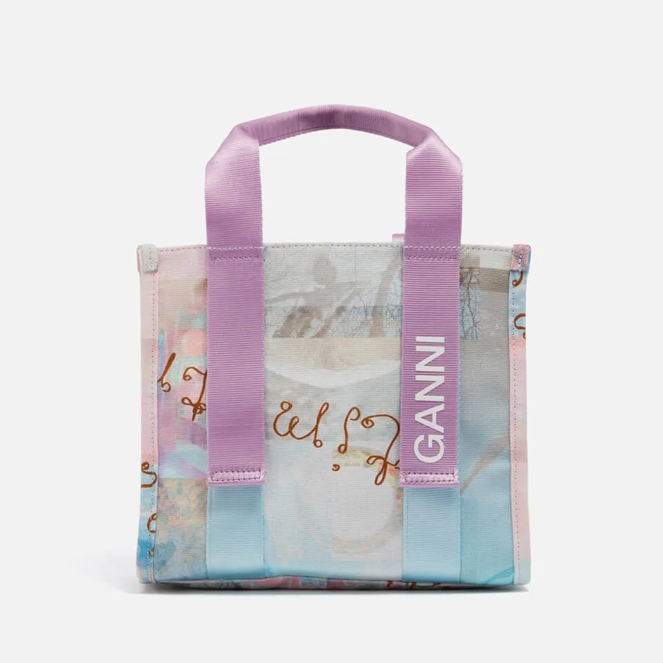 Ganni Tech Small Recycled Canvas Tote Bag