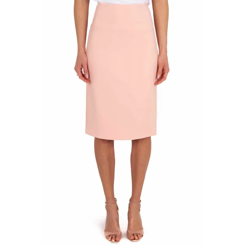 GONNA LONGUETTE IN DOPPIO CREPE STRETCH, ROSA