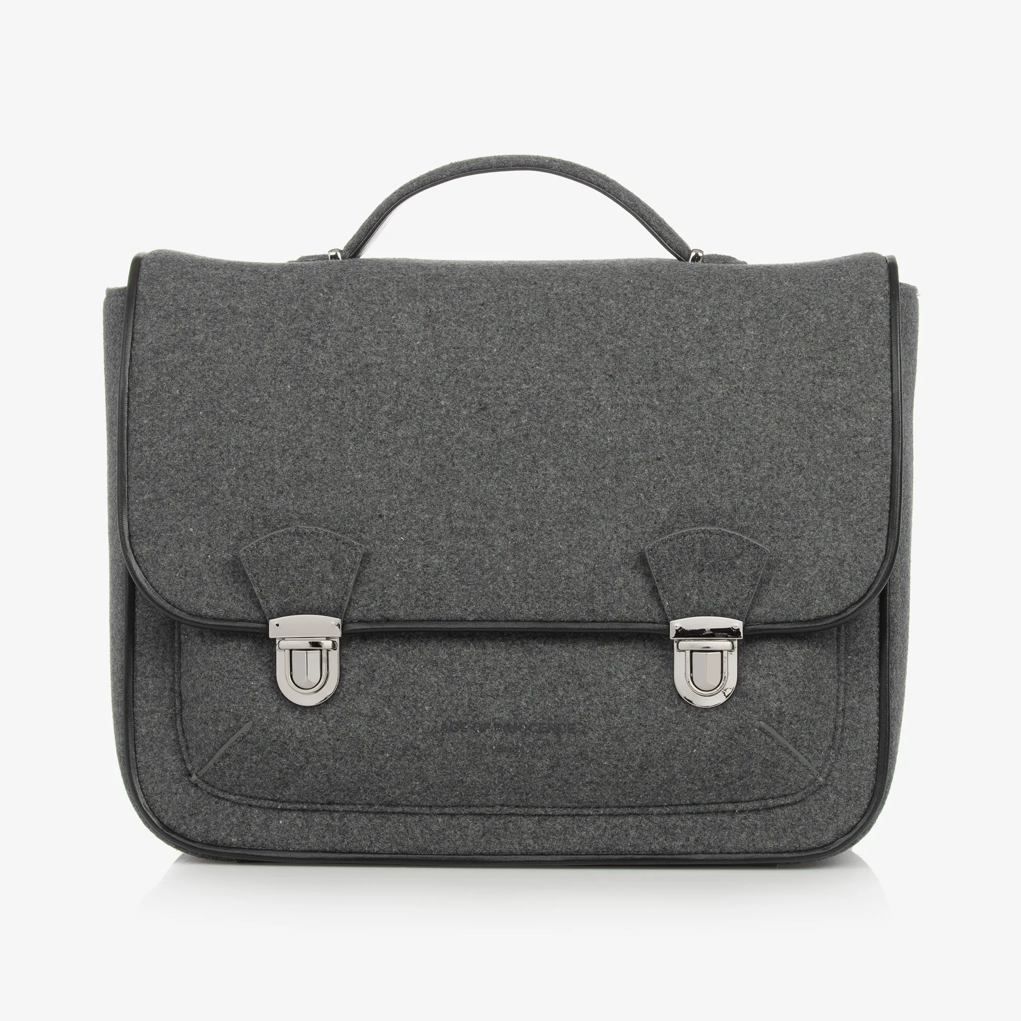 Grey Wool Satchel Backpack (34cm)