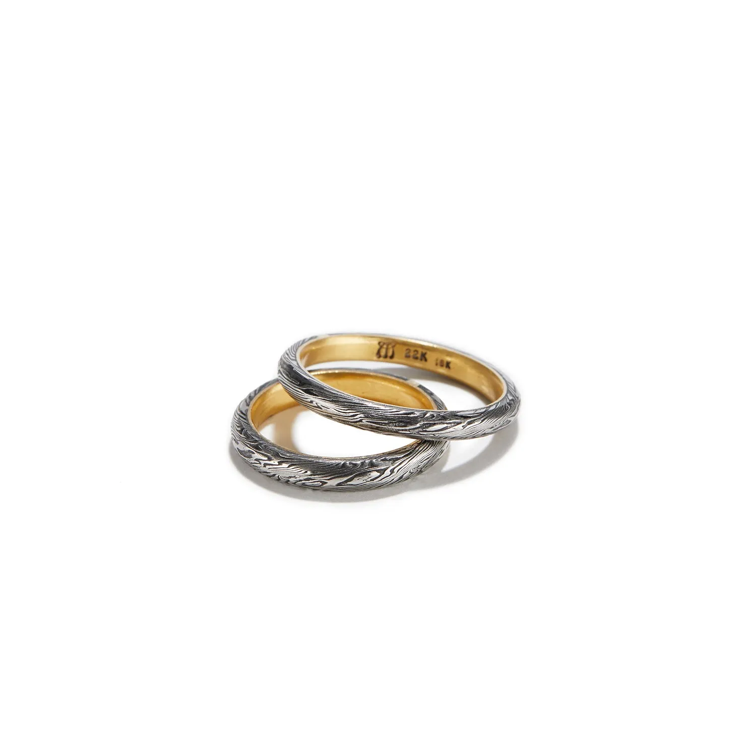 Half Round Ring with Gold~2.5mm